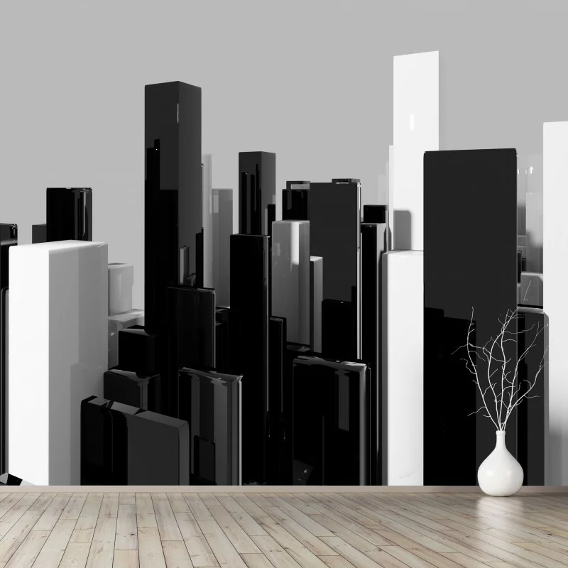 Fototapeta 3D na wymiar - szklane miasto - obrazek 1