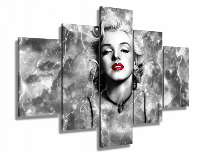 Obraz 5-częściowy - elektryzująca Marylin Monroe - obrazek 1
