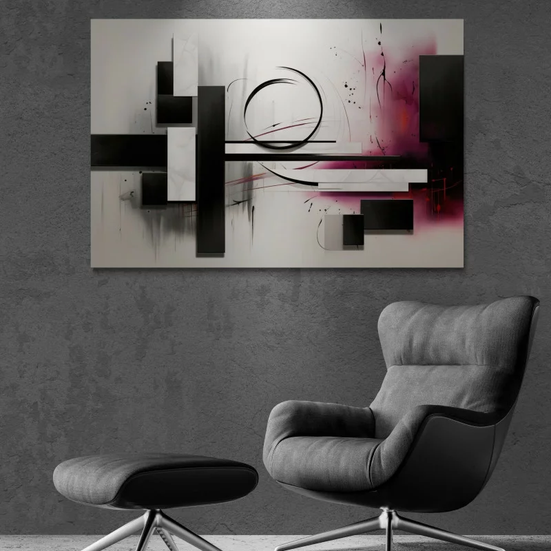 Obraz abstrakcja art 2 pink-black - obrazek 1