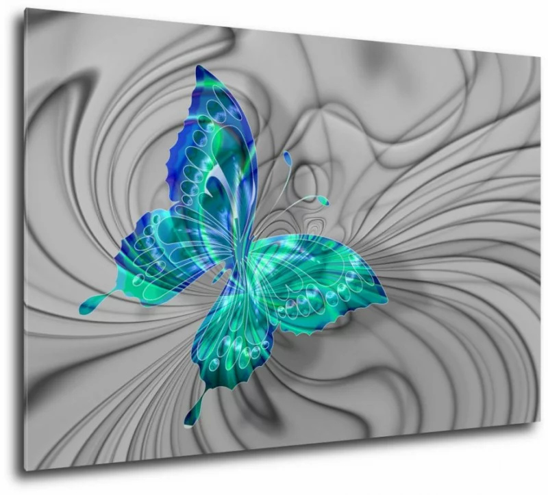 Kolorowy motyl - obraz na płótnie - obrazek 1