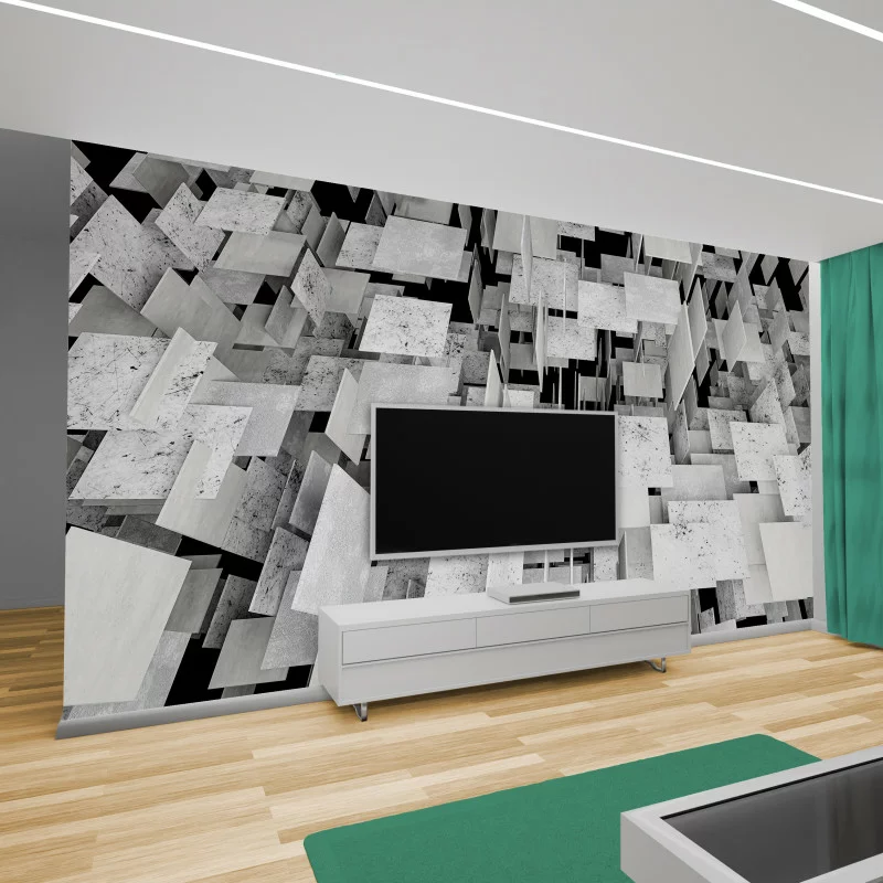 Fototapeta 3D betonowe płytki - obrazek 1