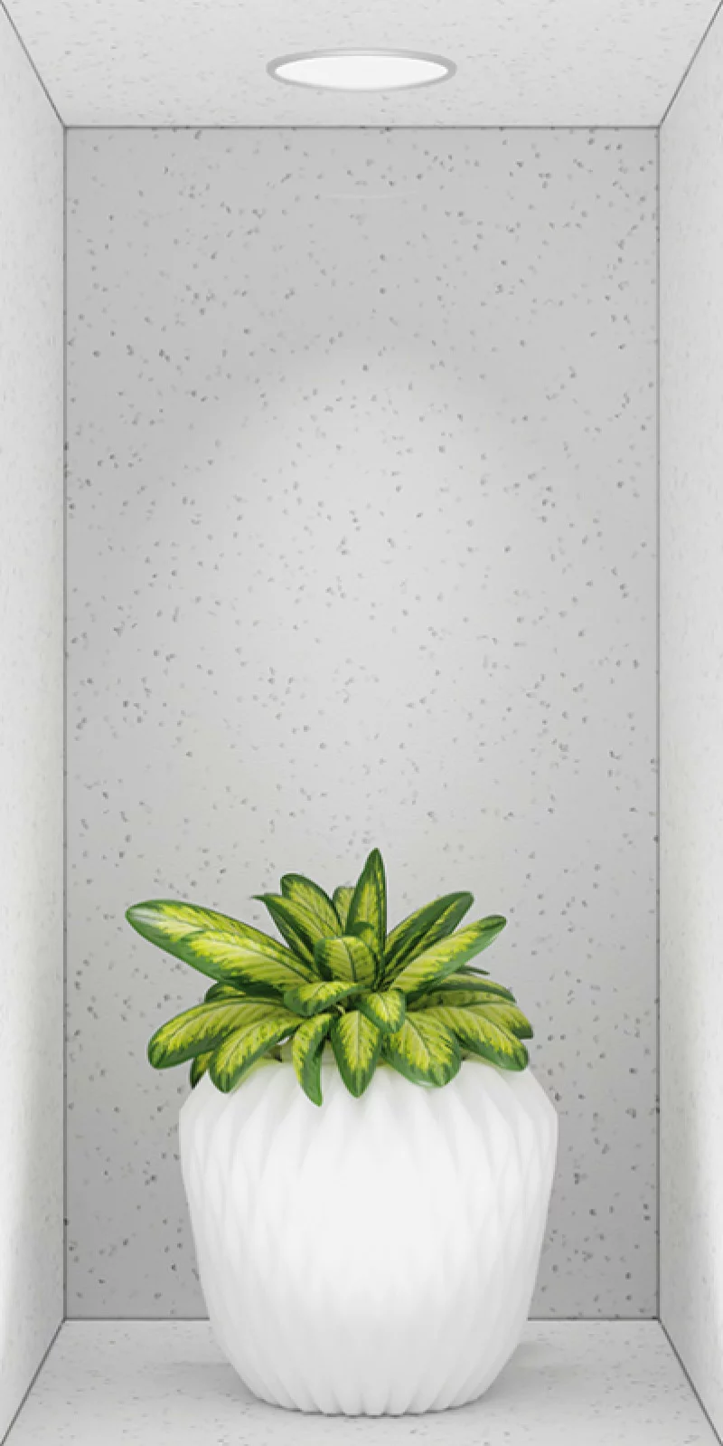Naklejka na ścianę 3D do kuchni - kwiat we wnęce I - obrazek 1