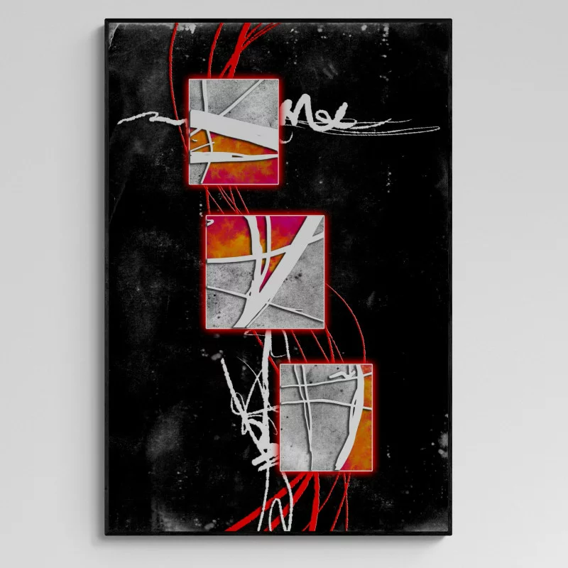 Obraz w ramie 80x120 - Abstrakcyjny Kontrast - obrazek 1