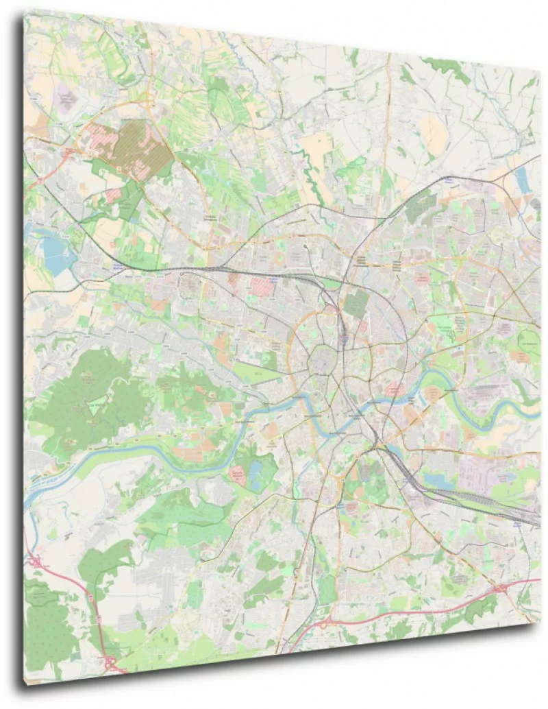 Obraz mapa Krakowa - obrazek 1