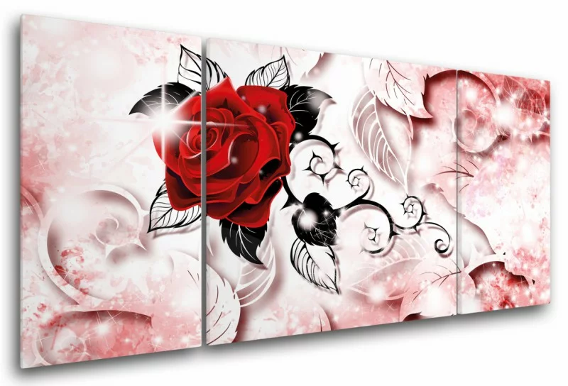 Delikatna róża - obraz do sypialni - obrazek 1