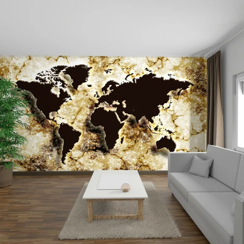 Fototapeta 3D - czekoladowa mapa świata - obrazek 1