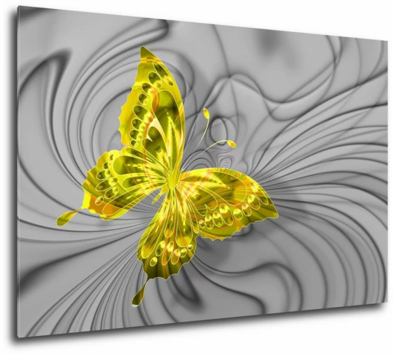 żółty motyl - obraz na ścianę - obrazek 1