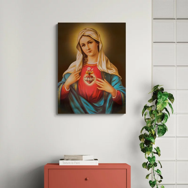 Obraz - Matka Boża z Gorejącym Sercem - obrazek 1