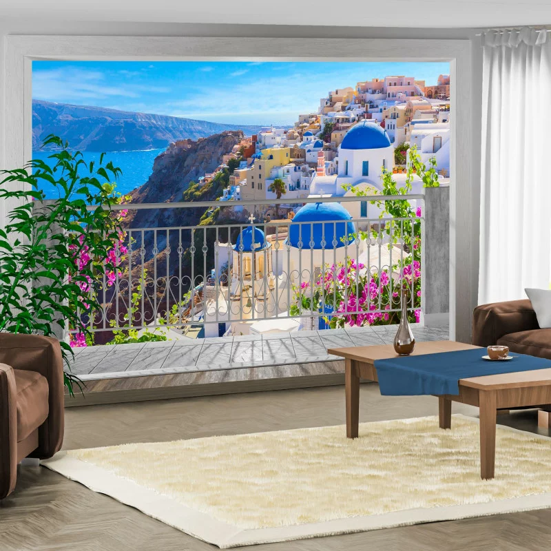 Fototapeta 3D na wymiar - Santorini Grecja - obrazek 1