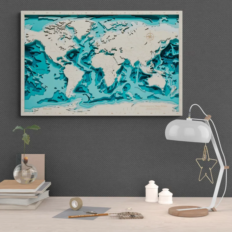Drewniana Mapa Świata - obrazek 1
