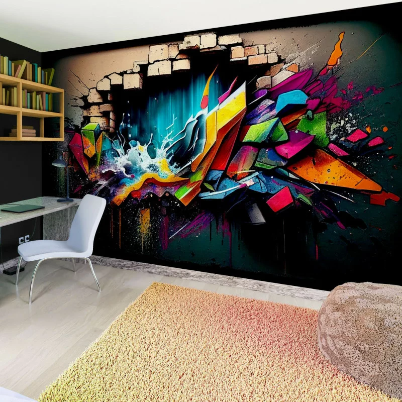 Fototapeta 3D - abstrakcja graffiti - obrazek 1