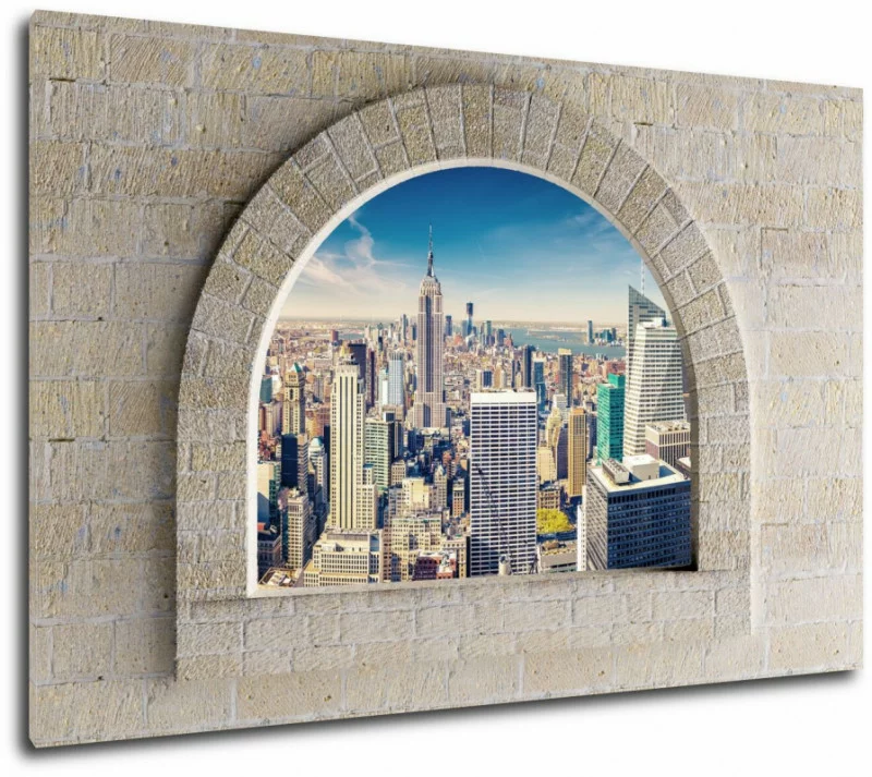 Obraz 3D Nowy Jork za oknem