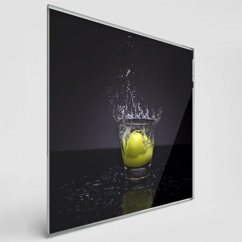 Obraz kwadratowy na szkle - cytryna