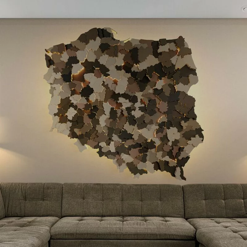Fototapeta - podświetlana mapa Polski - obrazek 1