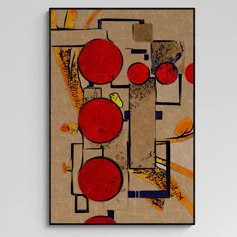 Obraz w ramie 80x120 - Czerwona Symfonia - obrazek 1