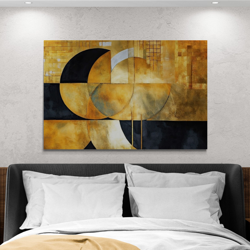 Obraz - złotawa abstrakcja - drugi wariant