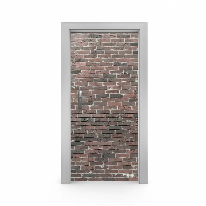 Naklejka na drzwi - cegły - obrazek 1