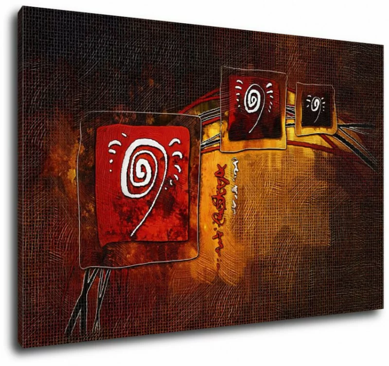 Obraz nieznane znaki - abstrakcja 120x80 - obrazek 1