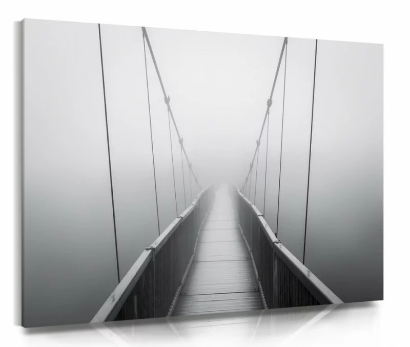 Obraz wiszący most we mgle - obrazek 1