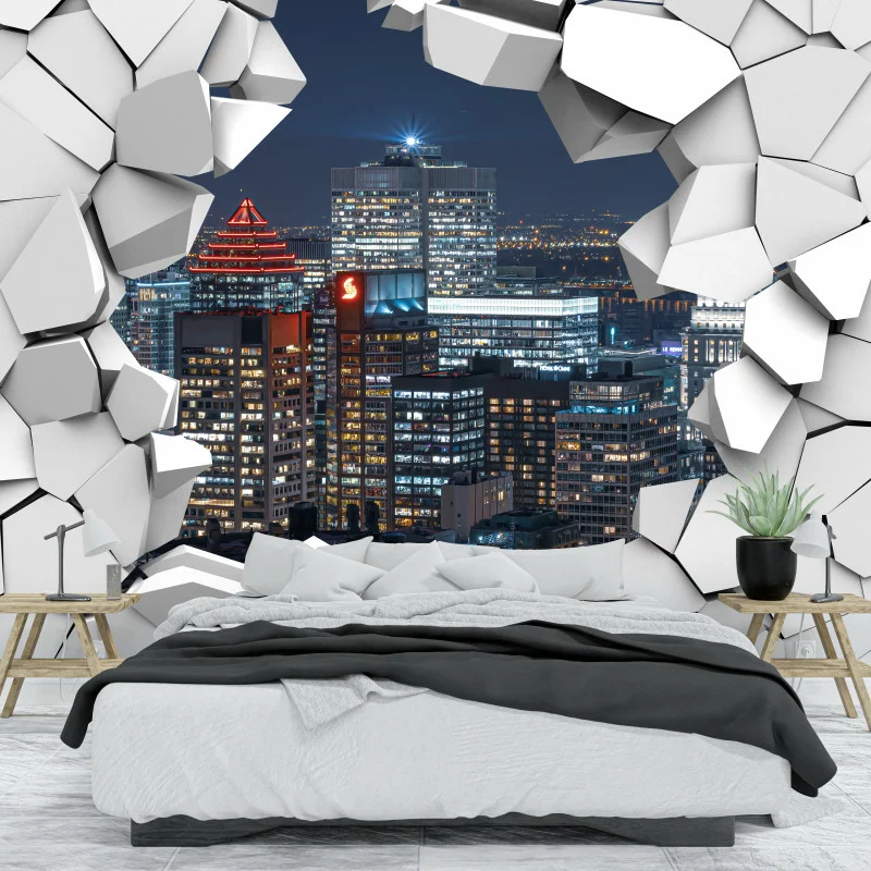 Fototapeta 3D - Montreal nocą - obrazek 1