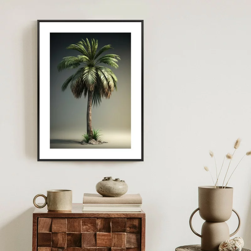 Plakat w ramie - zielone drzewo palmowe - obrazek 1