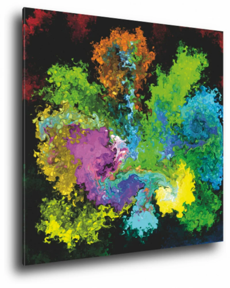 Obraz kwadrat tekutina - kolorowa roślina - obrazek 1