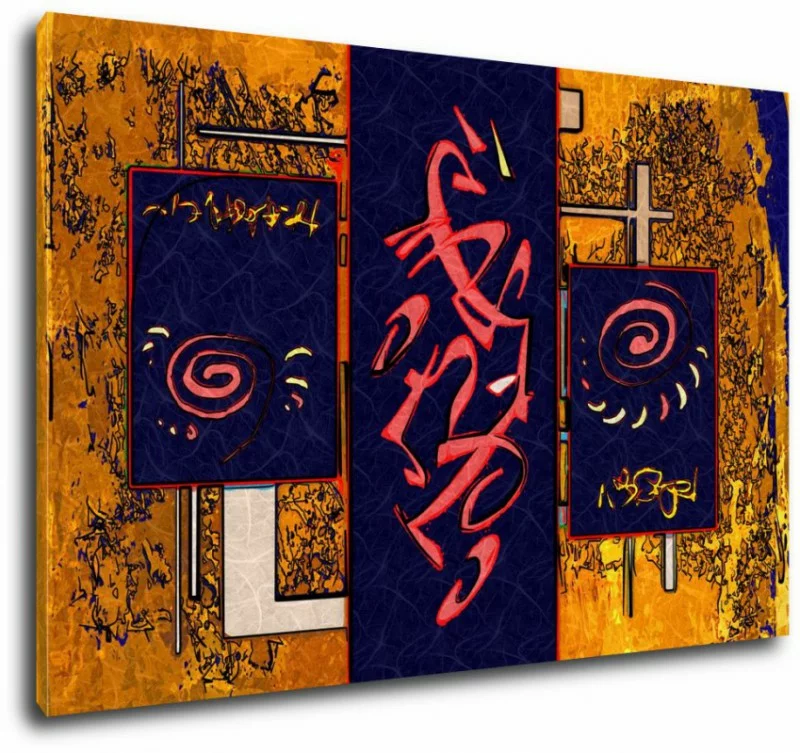 Obraz 120x80 dziwne znaki - obrazek 1