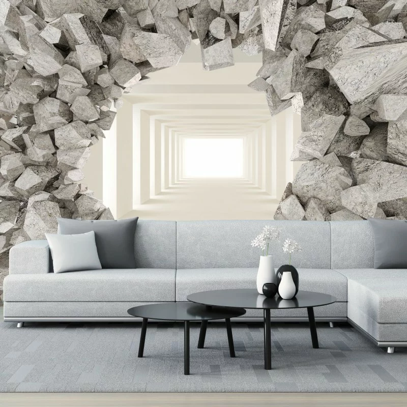 Fototapeta 3D - tunel za ścianą - obrazek 1