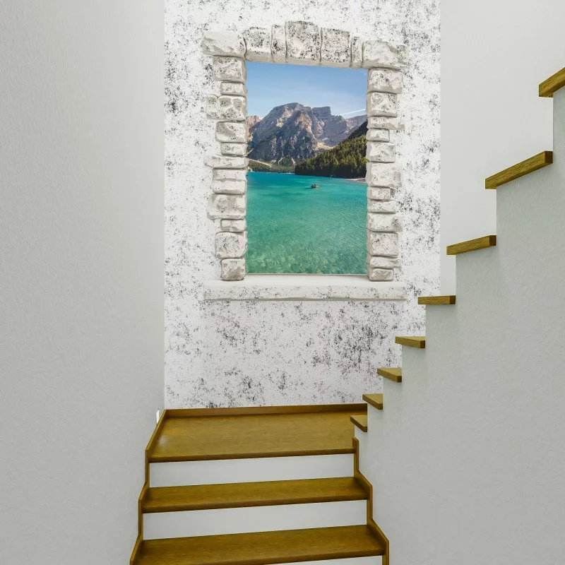 Fototapeta 3D na klatkę - półpiętro - obrazek 1