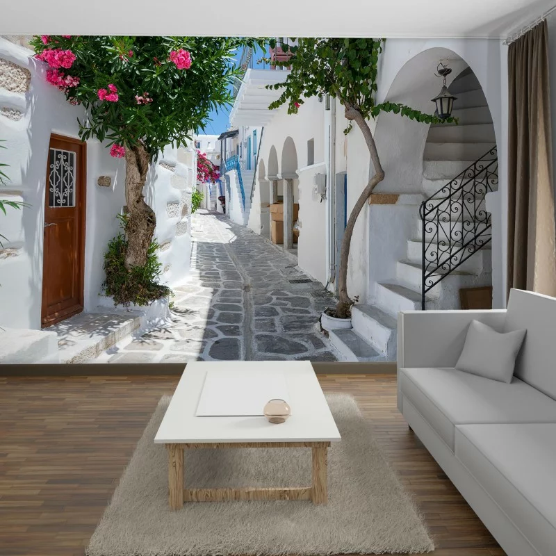 Fototapeta 3D grecka uliczka