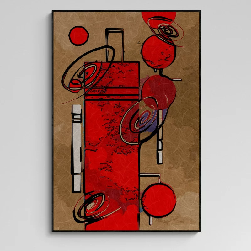 Obraz w ramie 80x120 - Czerwony Akcent - obrazek 1