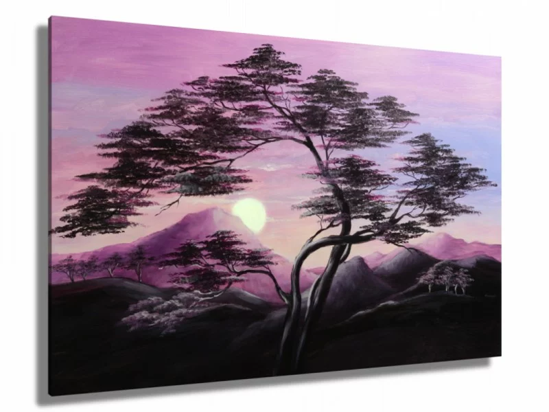 Obraz ręcznie malowany - górski krajobraz