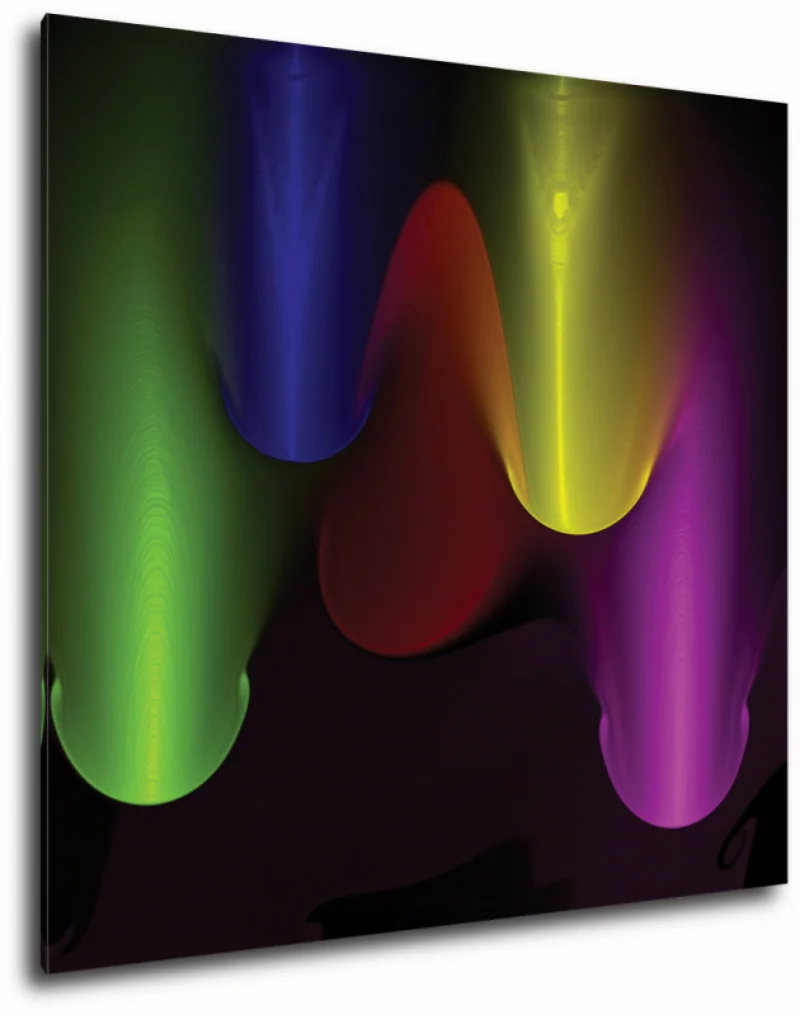 Obraz kwadratowy tekutina - spływające kolory