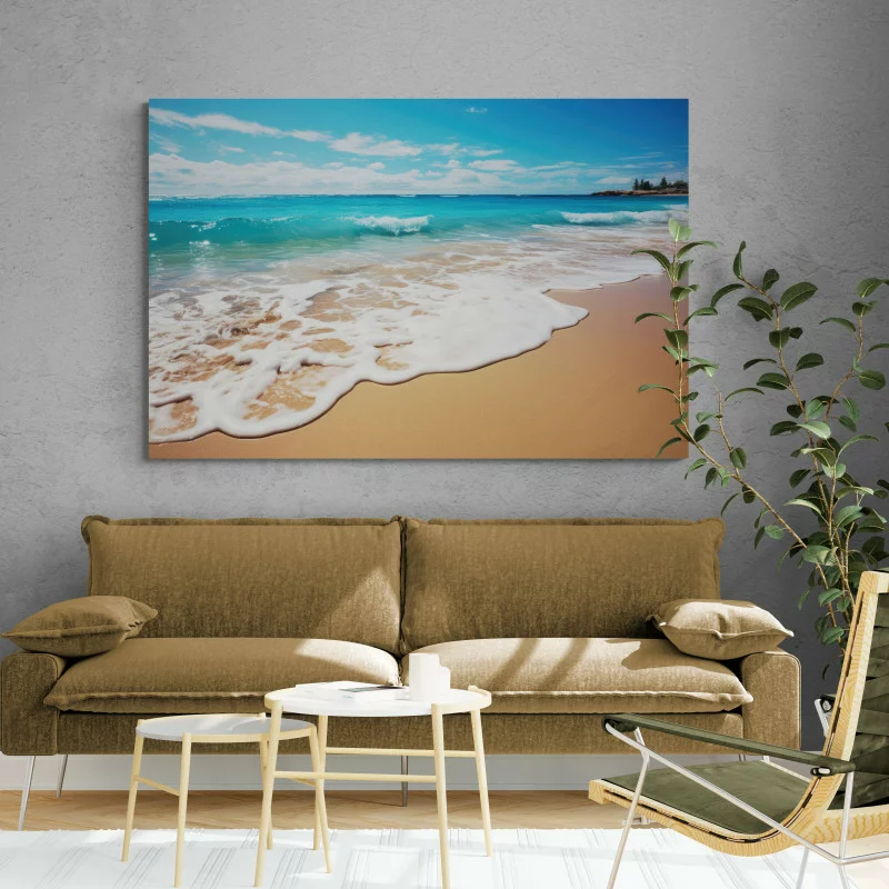 Obraz - fala morska na piaszczystej plaży - obrazek 1