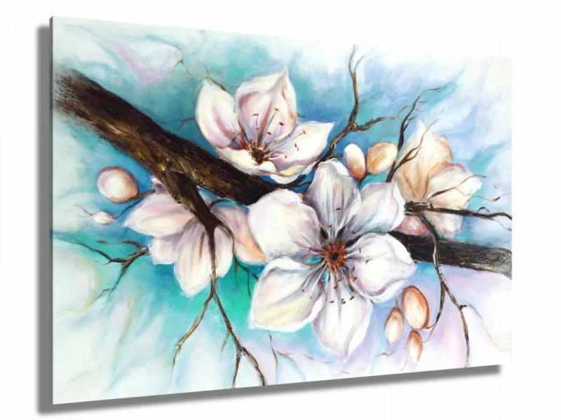 Obraz ręcznie malowany - kwiat wiśni