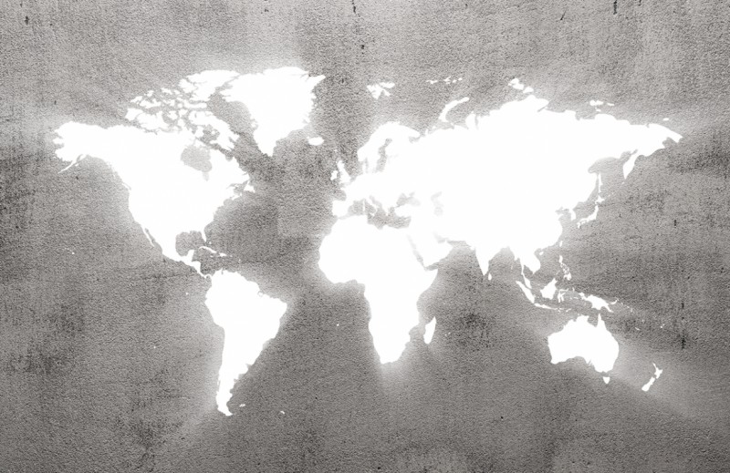 Fototapeta Žiarivá mapa sveta