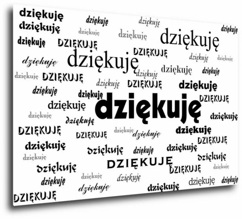 obraz z napisami - dziękuję... - obrazek 1