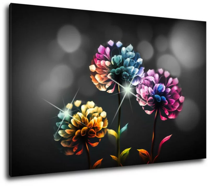 Obraz - barwne kwiaty - obrazek 1