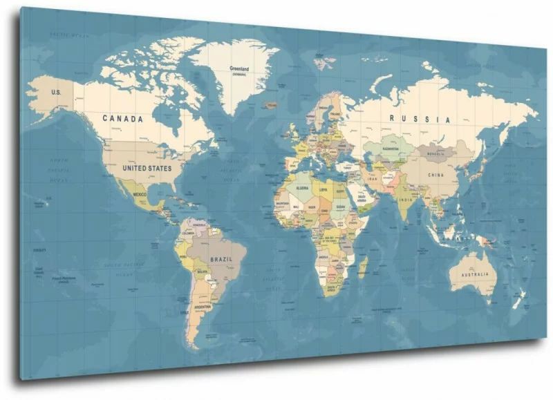 Mapa Świata na ścianę - obrazek 1