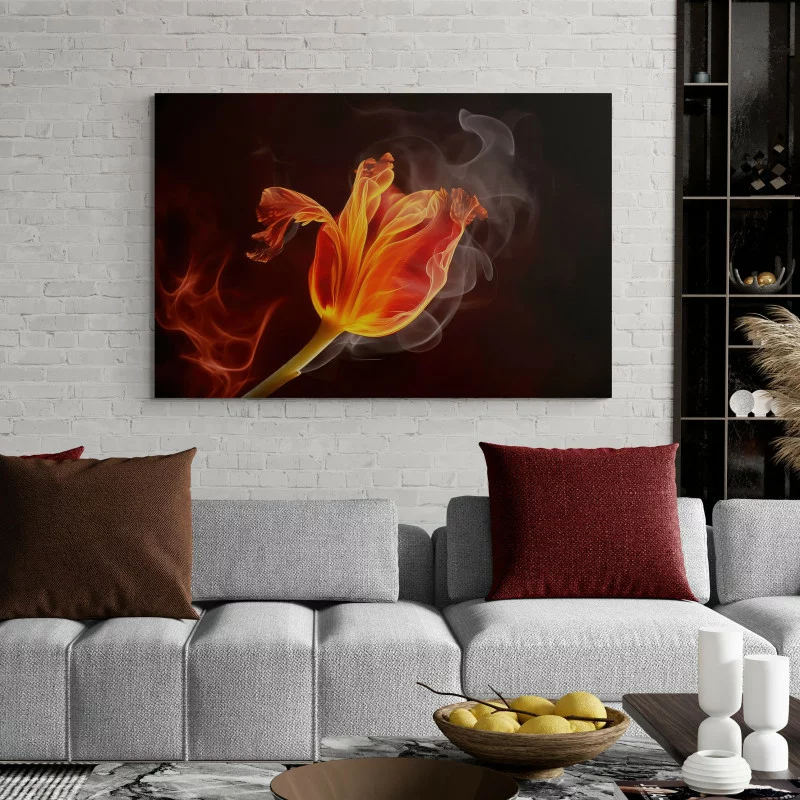 Obraz na płótnie - płomienny tulipan - obrazek 1