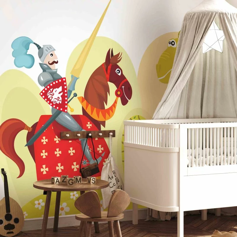 Fototapeta wodoodporna - Smok i rycerz - obrazek 1