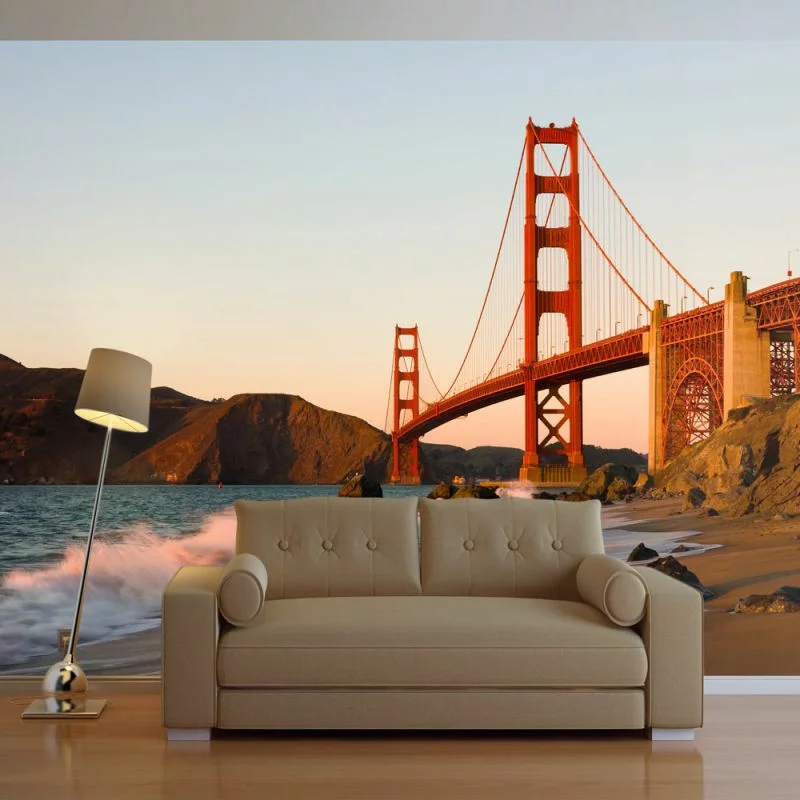 Fototapeta wodoodporna - Most Golden Gate - zachód słońca; San Francisco - obrazek 1