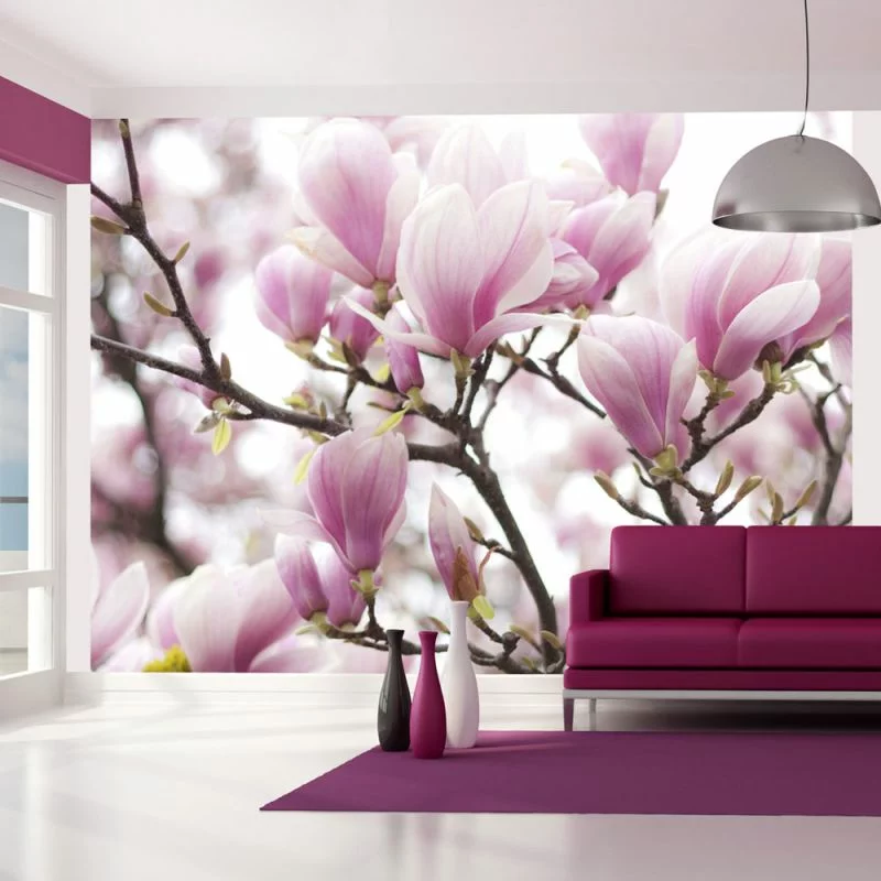 Fototapeta wodoodporna - Gałązka kwitnącej magnolii - obrazek 1