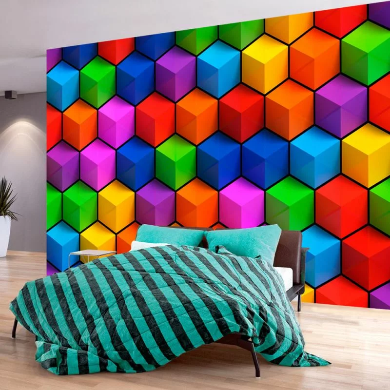 Fototapeta - Kolorowe pola geometryczne - obrazek 1