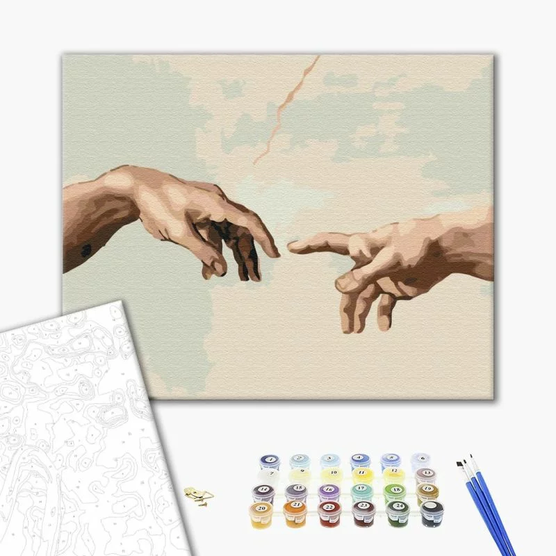 Obraz do samodzielnego malowania - Michał Anioł – Stworzenie Adama - obrazek 1