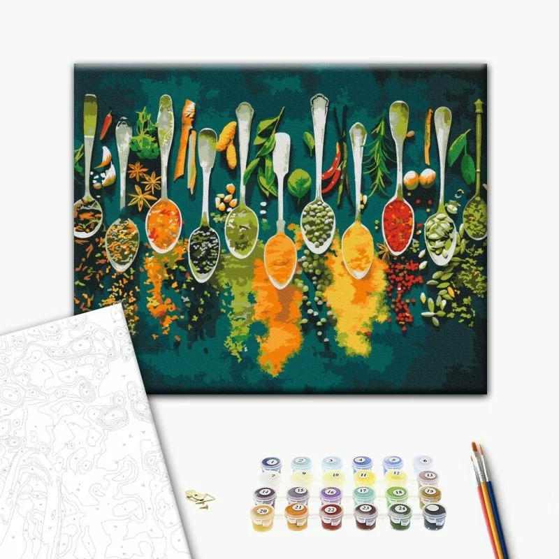 Obraz do samodzielnego malowania - Bogactwo przypraw - obrazek 1
