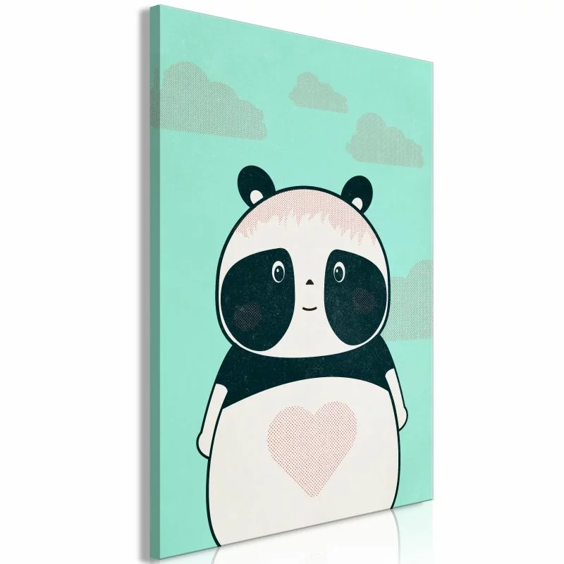 Obraz - Troskliwa panda (1-częściowy) pionowy - obrazek 1
