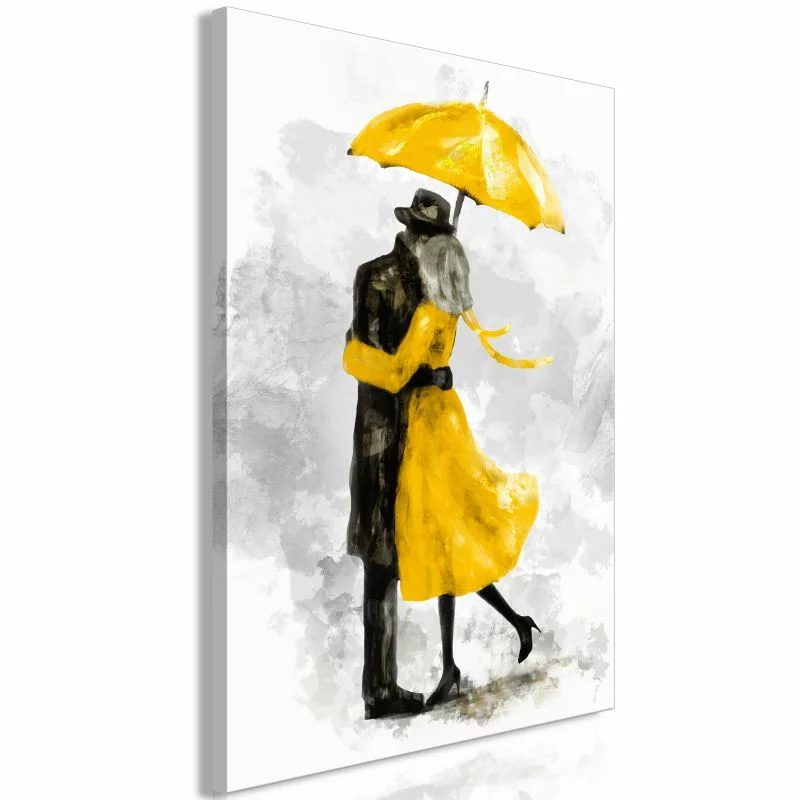 Obraz - Pod żółtą parasolką (1-częściowy) pionowy
