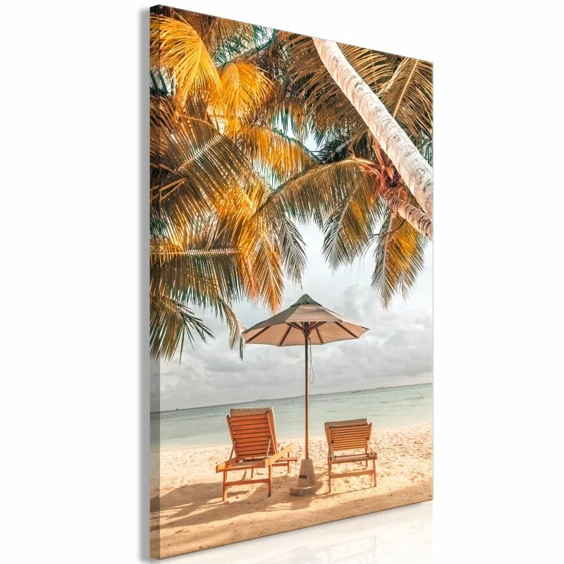 Obraz - Palmowy parasol (1-częściowy) pionowy - obrazek 1