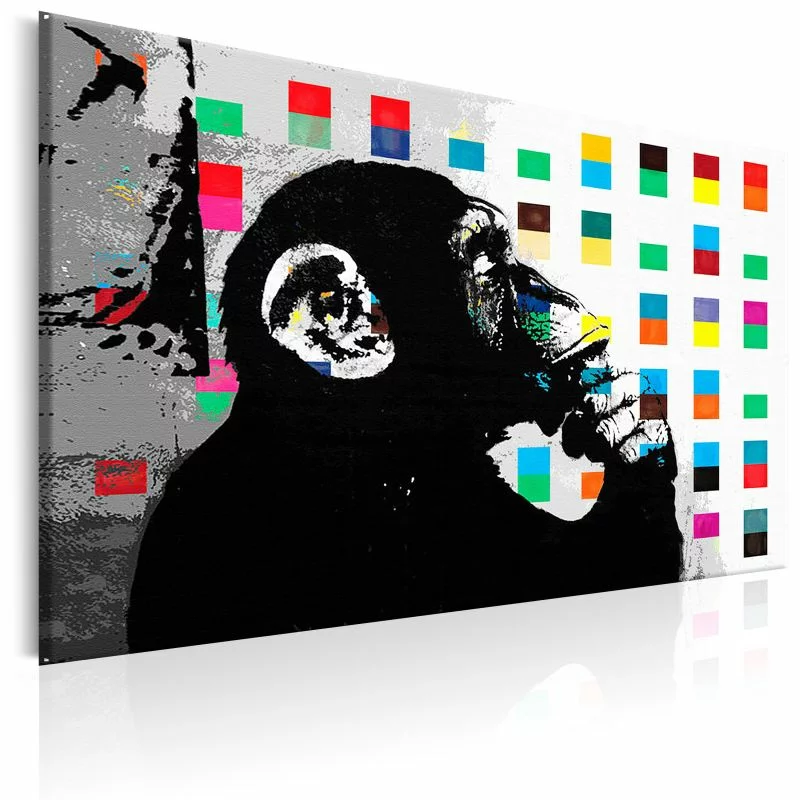 Obraz - Banksy The Thinker Monkey  - obrazek 1